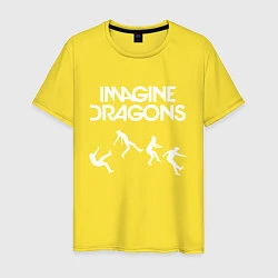 Футболка хлопковая мужская IMAGINE DRAGONS, цвет: желтый