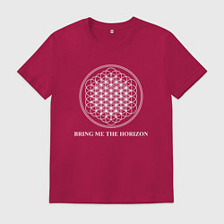 Футболка хлопковая мужская BRING ME THE HORIZON, цвет: маджента