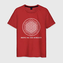 Футболка хлопковая мужская BRING ME THE HORIZON, цвет: красный