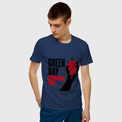Футболка хлопковая мужская Green Day: American idiot цвета тёмно-синий — фото 2