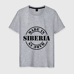 Футболка хлопковая мужская Made in Siberia, цвет: меланж