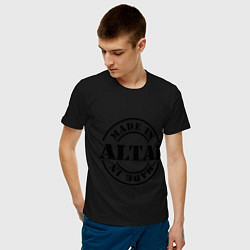 Футболка хлопковая мужская Made in Altai цвета черный — фото 2