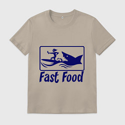 Мужская футболка Shark fast food