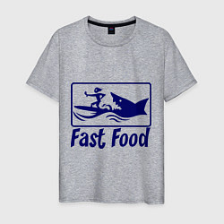 Мужская футболка Shark fast food