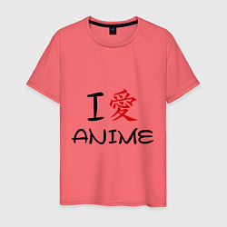 Мужская футболка I love anime