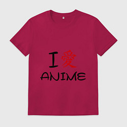 Мужская футболка I love anime