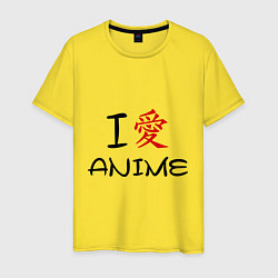 Мужская футболка I love anime