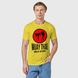 Футболка хлопковая мужская Muay thai fighters, цвет: желтый — фото 2