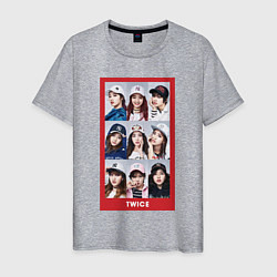 Футболка хлопковая мужская TWICE, цвет: меланж