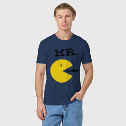 Футболка хлопковая мужская Mr. Pac-Man, цвет: тёмно-синий — фото 2