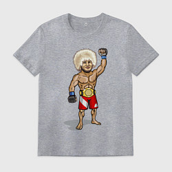 Футболка хлопковая мужская Хабиб Нурмагомедов, цвет: меланж