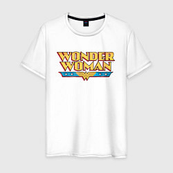 Футболка хлопковая мужская Wonder Woman, цвет: белый