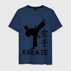 Футболка хлопковая мужская Karate craftsmanship, цвет: тёмно-синий