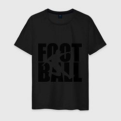 Футболка хлопковая мужская Football, цвет: черный