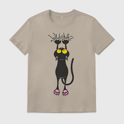 Мужская футболка Висящий кот