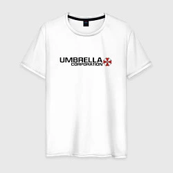 Футболка хлопковая мужская UMBRELLA CORP, цвет: белый