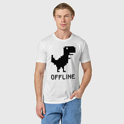Футболка хлопковая мужская Offline, цвет: белый — фото 2