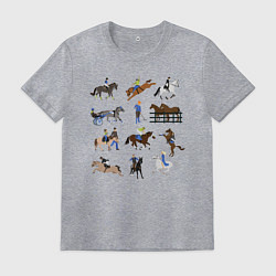 Мужская футболка Конный виды спорта
