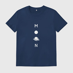 Футболка хлопковая мужская Moon, цвет: тёмно-синий