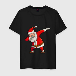 Футболка хлопковая мужская Dab Santa, цвет: черный