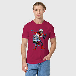 Футболка хлопковая мужская UNDERTALE, цвет: маджента — фото 2
