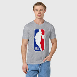 Футболка хлопковая мужская NBA Kobe Bryant, цвет: меланж — фото 2