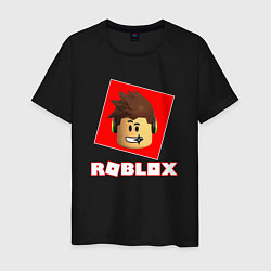 Футболка хлопковая мужская ROBLOX, цвет: черный