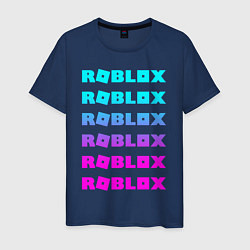 Футболка хлопковая мужская ROBLOX, цвет: тёмно-синий