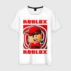 Футболка хлопковая мужская ROBLOX, цвет: белый