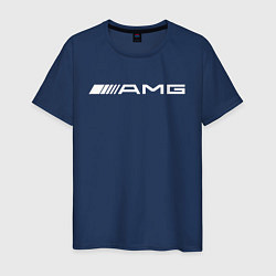 Футболка хлопковая мужская MERCEDES AMG, цвет: тёмно-синий