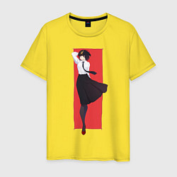 Футболка хлопковая мужская Bungou Stray Dogs, цвет: желтый