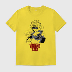 Футболка хлопковая мужская Vinland saga Thorfinn, цвет: желтый