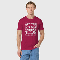 Футболка хлопковая мужская MRROBOT, цвет: маджента — фото 2