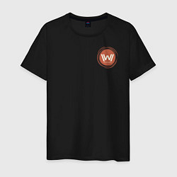 Футболка хлопковая мужская Westworld Logo цвета черный — фото 1