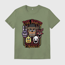 Футболка хлопковая мужская FIVE NIGHTS AT FREDDYS, цвет: авокадо