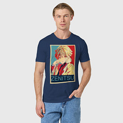 Футболка хлопковая мужская Зеницу Агацума, цвет: тёмно-синий — фото 2