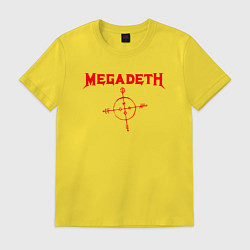 Футболка хлопковая мужская Megadeth, цвет: желтый