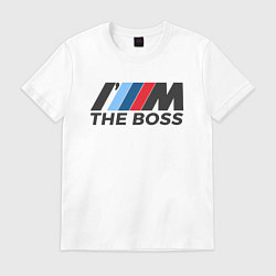 Футболка хлопковая мужская BMW THE BOSS, цвет: белый