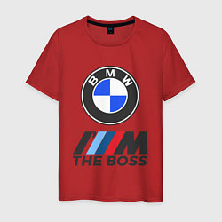 Футболка хлопковая мужская BMW BOSS, цвет: красный
