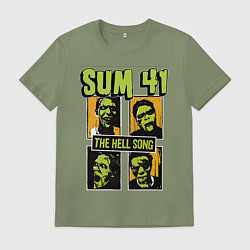 Футболка хлопковая мужская The Hell Song, цвет: авокадо