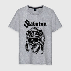 Футболка хлопковая мужская Sabaton, цвет: меланж