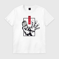 Футболка хлопковая мужская Genos One Punch Man, цвет: белый