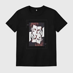 Футболка хлопковая мужская Хисока Охотник х Охотник Joker, цвет: черный