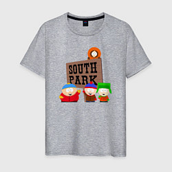 Футболка хлопковая мужская South Park, цвет: меланж