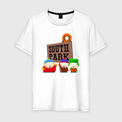 Футболка хлопковая мужская South Park, цвет: белый