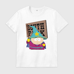 Футболка хлопковая мужская ЮЖНЫЙ ПАРК, цвет: белый