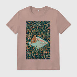 Футболка хлопковая мужская BoJack Horseman, цвет: пыльно-розовый