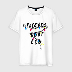 Футболка хлопковая мужская Friends dont lie, цвет: белый