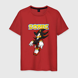Футболка хлопковая мужская Sonic, цвет: красный