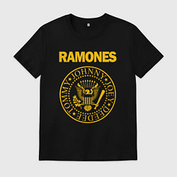 Футболка хлопковая мужская RAMONES, цвет: черный